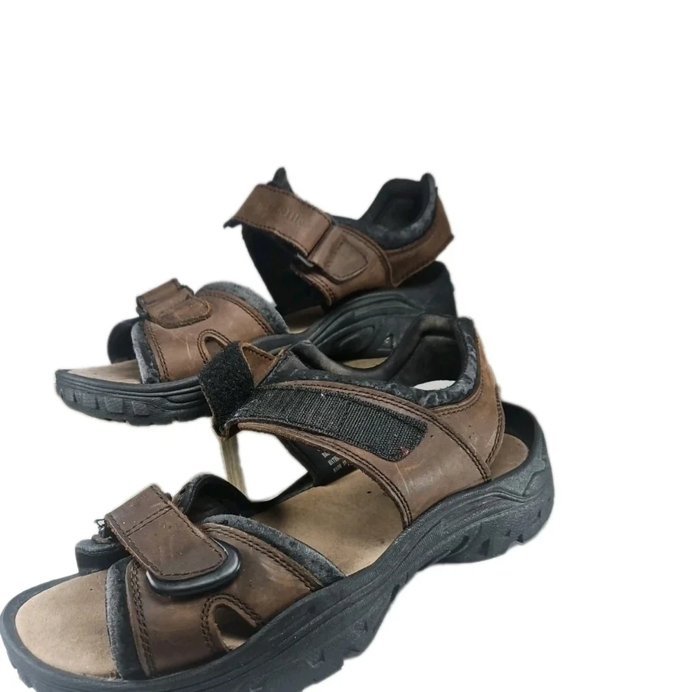 Earth Men's Sz11.5 Brown and Black Sandals Strap